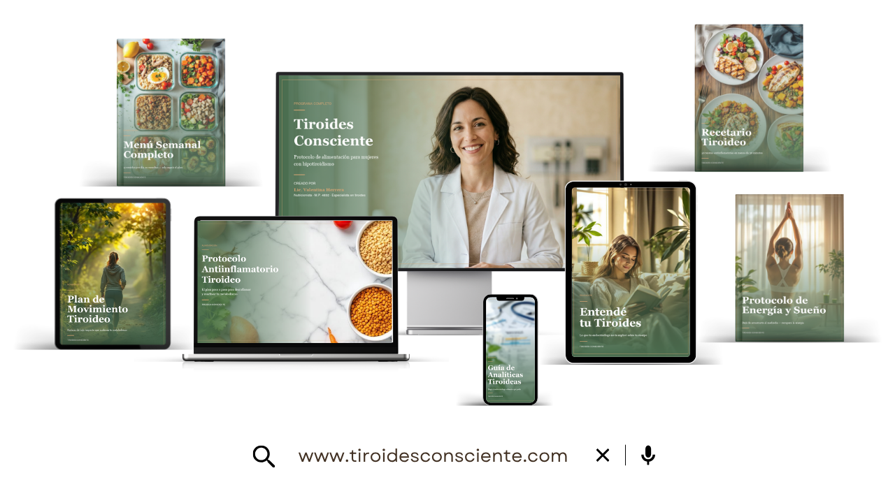 Programa Tiroides Consciente — mockup del programa completo